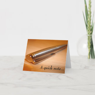 "Une petite note..." Carte de correspondance