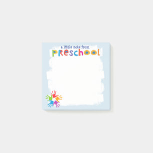 Une petite note des notes de post-it préscolaires