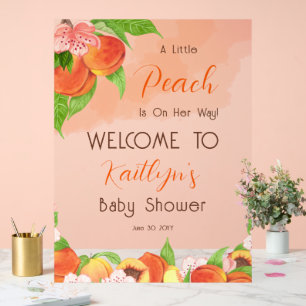 Une Petite Pêche Est En Chemin Fille Baby shower