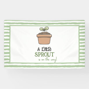 Une petite pousse en route Bannière de Baby Shower