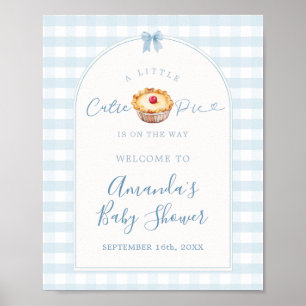 Une Petite Tarte À Cutie Affiche de bienvenue Bleu