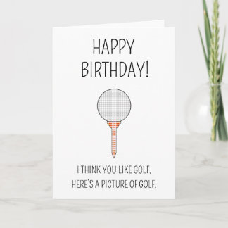 Une photo de golf - carte d'anniversaire