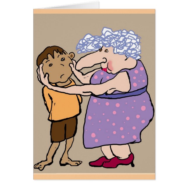 Une pincée sur la joue de Aunty Dot (Devant)