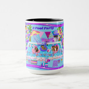 Une Piscine Fête Heureuse Mug Café Anniversaire