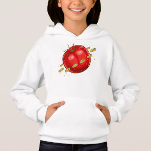 Une planète tomate avec des pizzas qui l'entourent