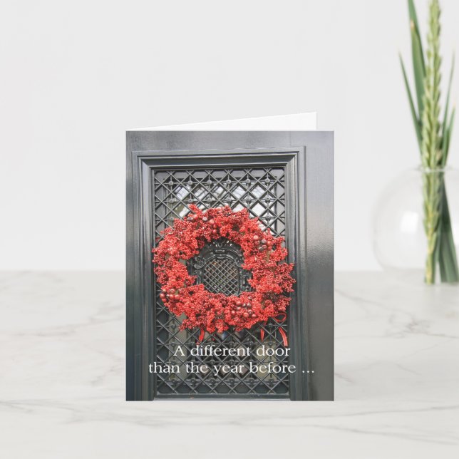 Une porte différente - Nouvelle carte de vacances  (Devant)