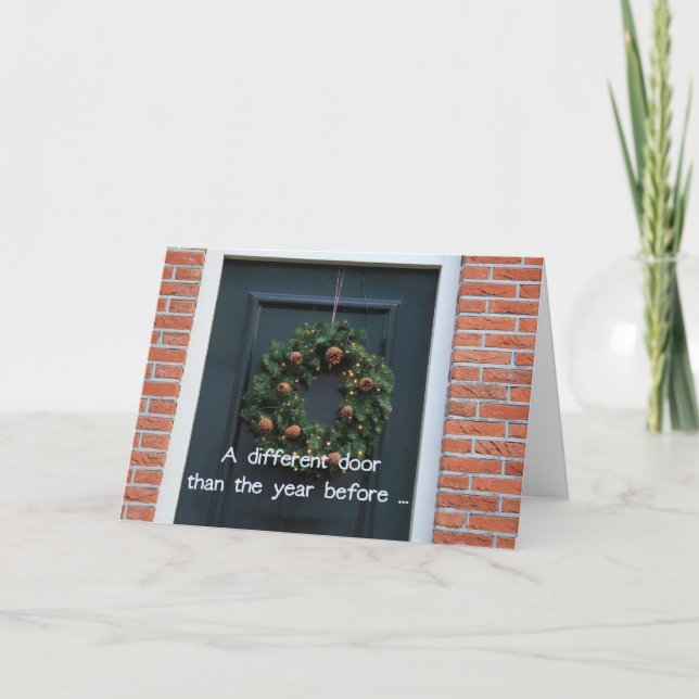 Une porte différente - Nouvelle carte de vacances  (Devant)