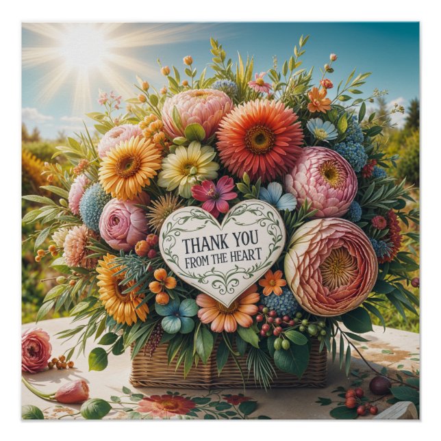 Une Poster Florale Au Coeur (Devant)