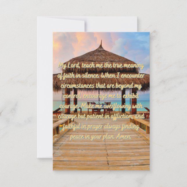 Une Prière Au Seigneur Daily Appartement Carte De  (Devant)