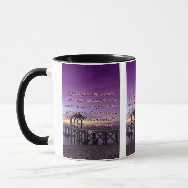 Une prière de courage et de force Mug à deux tons (Gauche)
