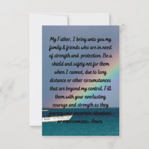 Une Prière Pour Famille & Amis Carte De Voeux Appa