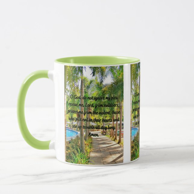 Une Prière Pour L'Aide Et La Protection Mug À Deux (Gauche)