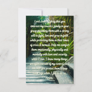 Une prière pour une carte de voeux familiale