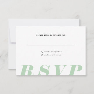 Une simple carte de réponse RSVP pour une date