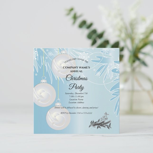 Une simple et élégante invitation à la fête de Noë (Debout devant)