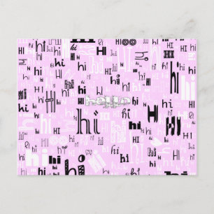 Une simple Hello Part Deux Cartes Postales - Rose