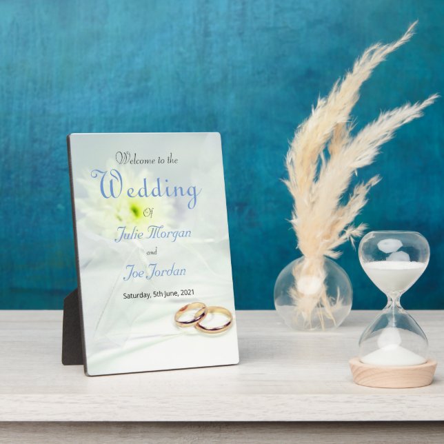 Une simple plaque d'Affiche de bienvenue Mariage (Côté)