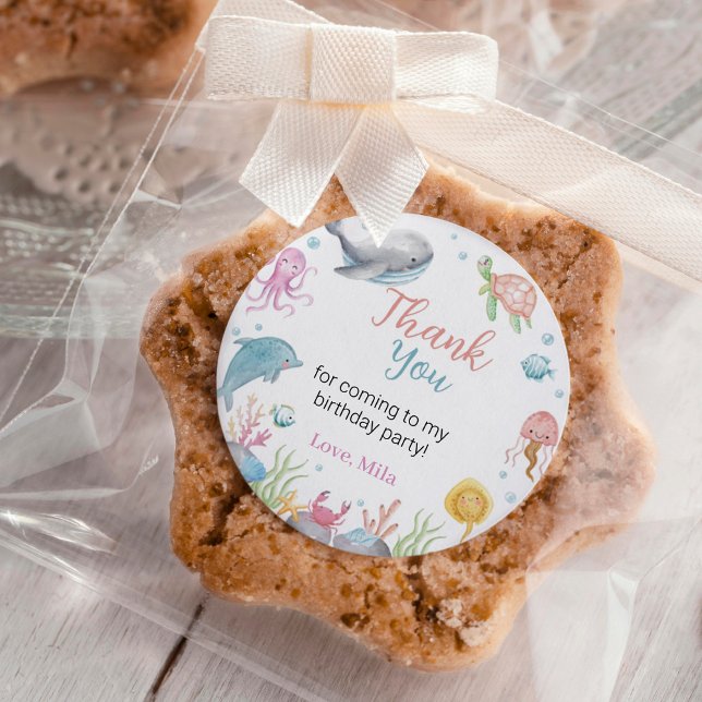 Une soirée Étiquette Sticker Birthday Sticker Sea  (Créateur téléchargé)