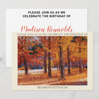 Une Symphonie de Couleurs d'Automne Invitation