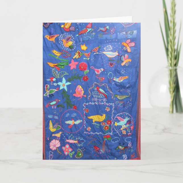 Une tapisserie de carte de voeux d'oiseaux (Devant)