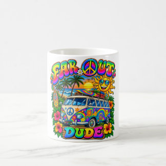 une tasse à café hippie.