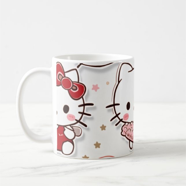 une tasse conçue avec un chaton mignon (Gauche)