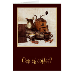 Une tasse de café - la vie toujours avec le moulin