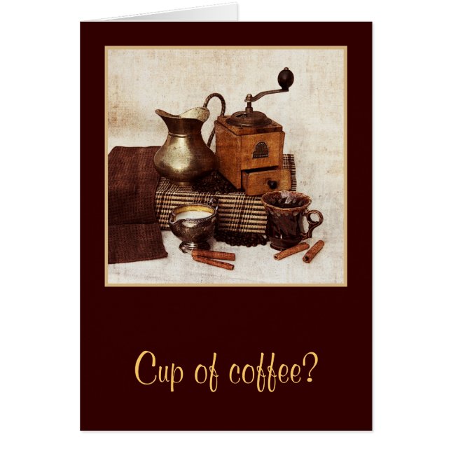 Une tasse de café - la vie toujours avec le moulin (Devant)