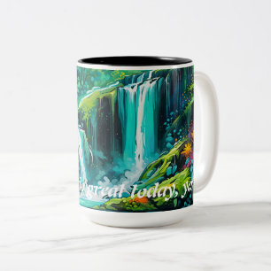 Une tasse de cascade inspirante pour passer une bo