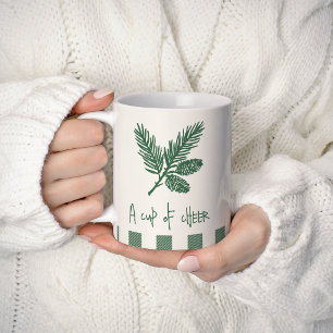 Une tasse de joie Cône de pin Noël