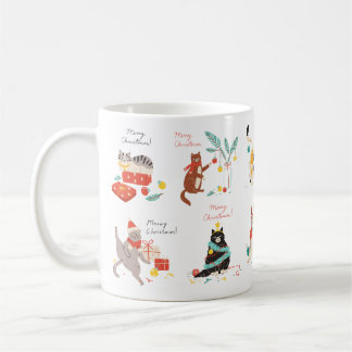 Une tasse de Noël au thème du chat