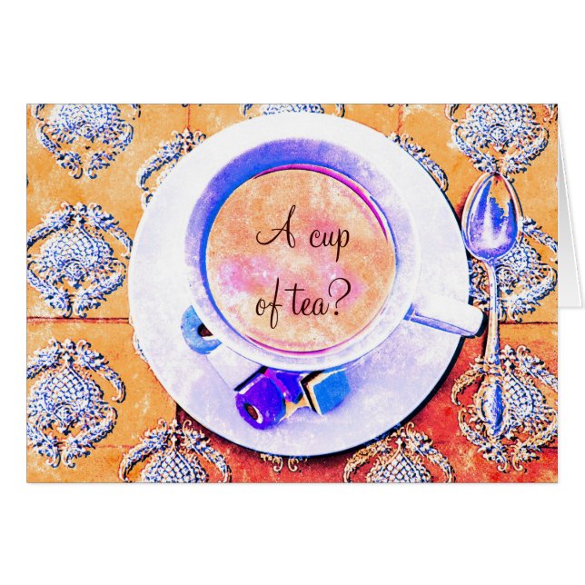Une tasse de thé - victorian de tasse de thé (Devant horizontal)