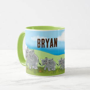 Une tasse d'éléphant mignon — Afrique savane