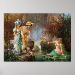 Une teinture d'eau de Hans Zatzka - affiche
