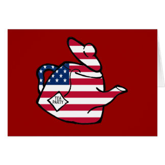 Une théière dans des couleurs de drapeau américain