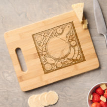Une toile culinaire : la planche à découper en boi