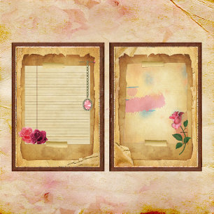 Une touche de page de journal de junk rose
