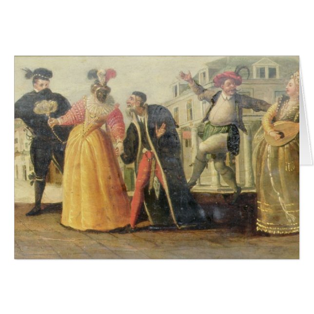 Une troupe de Commedia Dell'Arte avant une (Devant horizontal)