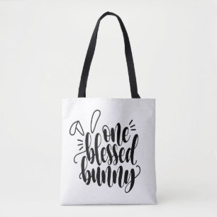 Une Typographie De Pâques De Bunny Béni  Sac fourr