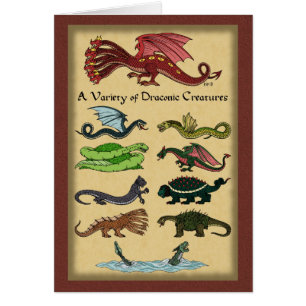 Une variété de créatures draconiennes Carte de voe