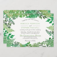 Une verdure élégante | Invitations de mariage Wild