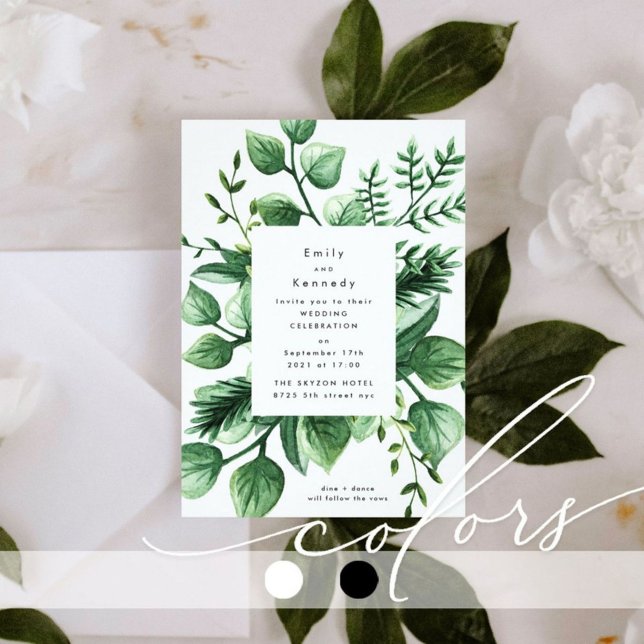 Une verdure fraîche, un Faire-part de mariage mode (Créateur téléchargé)