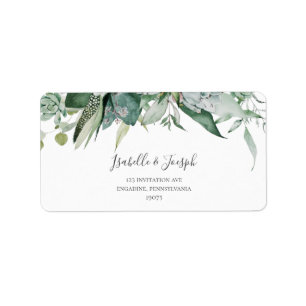 Une verdure succulente   Étiquettes de adresse de 