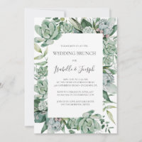 Une verdure succulente | Mariage Brunch Invitation