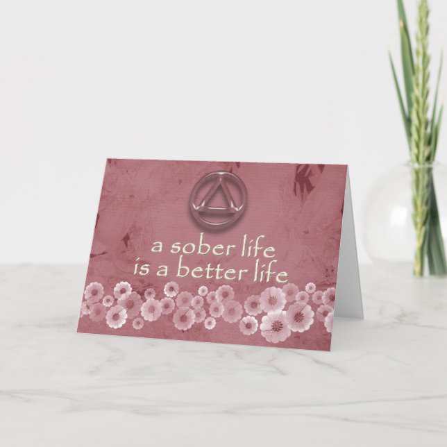 UNE VIE PLUS SOBRE EST UNE MEILLEURE CARTE DE RÉCU (Devant)