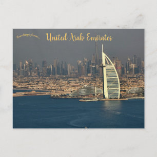 Une vue de Dubaï Émirats arabes unis Carte postale