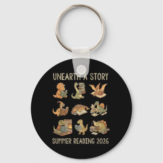 Unearth a Story Summer 2026 Dinosaur Reading Books Schlüsselanhänger