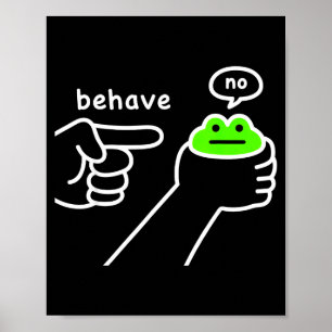 Unehrlicher Frosch Lustiger Frosch Meme Benehmen N Poster