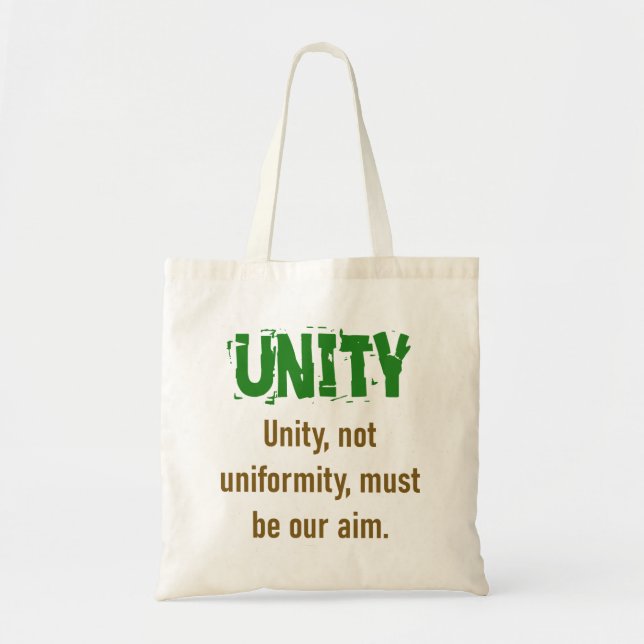 Uneinheitlichkeit - Unity Quote Tragetasche (Vorne)