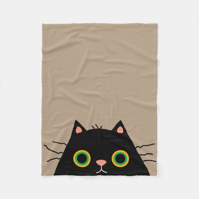 Unelegante Katze Fleecedecke (Vorderseite)
